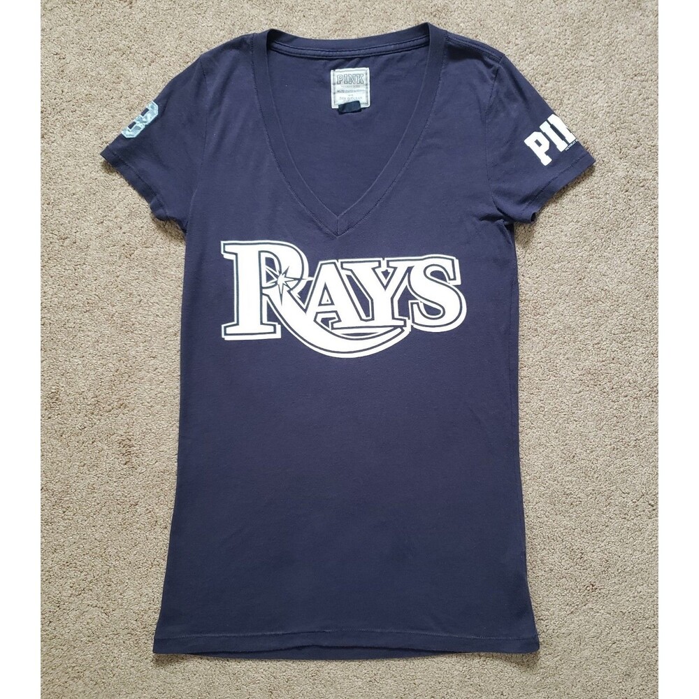 Victorias Secret PINK MLB Tampa Bay Rays Short Sleeves T-shirt Women's Size S